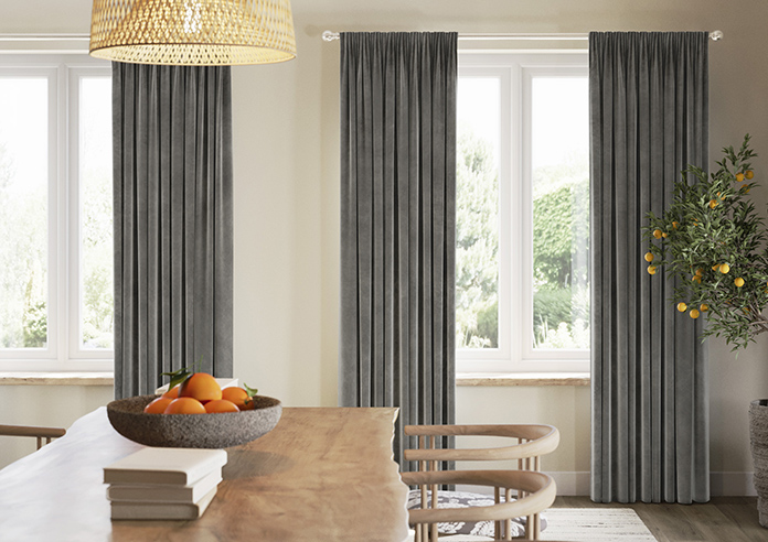 Odessa Velvet, Slate - Made to Measure Curtains - Image 3